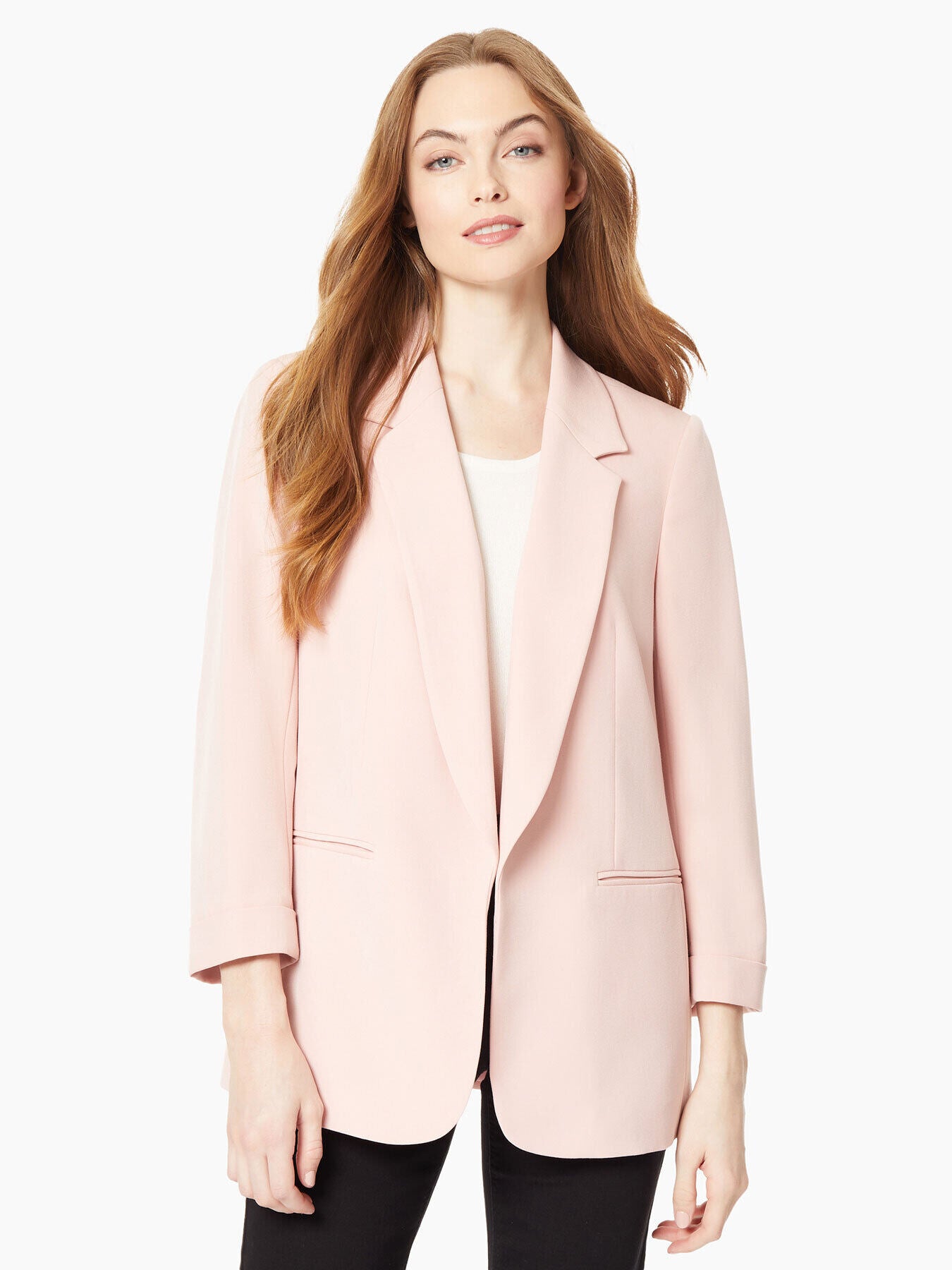 Image of Notch Collar Rolled Cuff Bi-Stretch Blazer