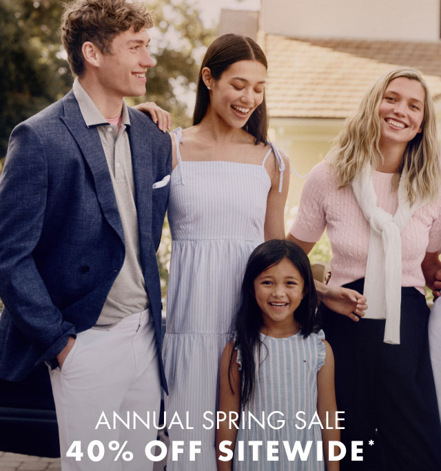 Annual Spring sale                                            40% off sitewide*                                         