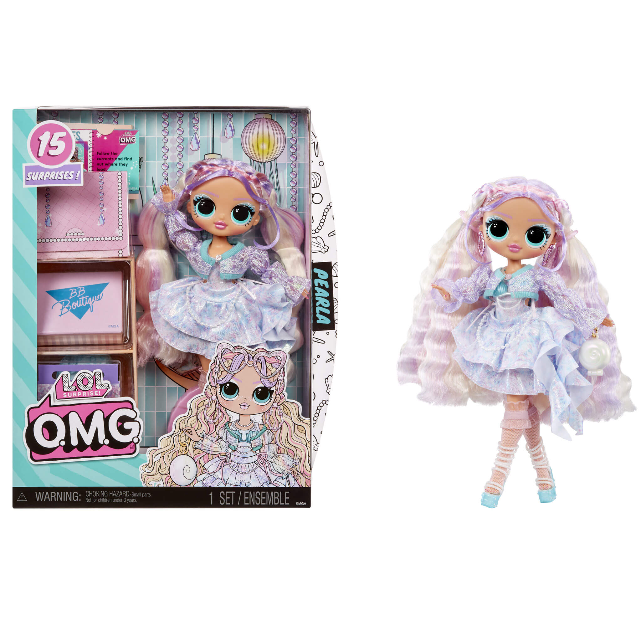 Image of LOL Surprise OMG Pearla Fashion Doll with 15 Surprises