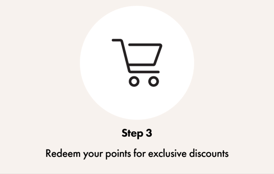 Step 3. Redeem your points for exclusive discounts.