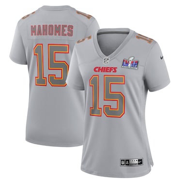  Nike Patrick Mahomes Gray  Super Bowl LVIII Atmosphere Fashion Game Jersey