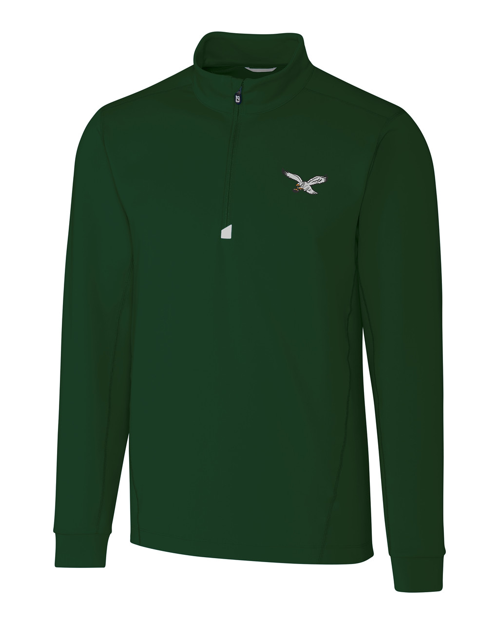 Image of Philadelphia Eagles Historic Cutter & Buck Traverse Stretch Quarter Zip Mens Pullover