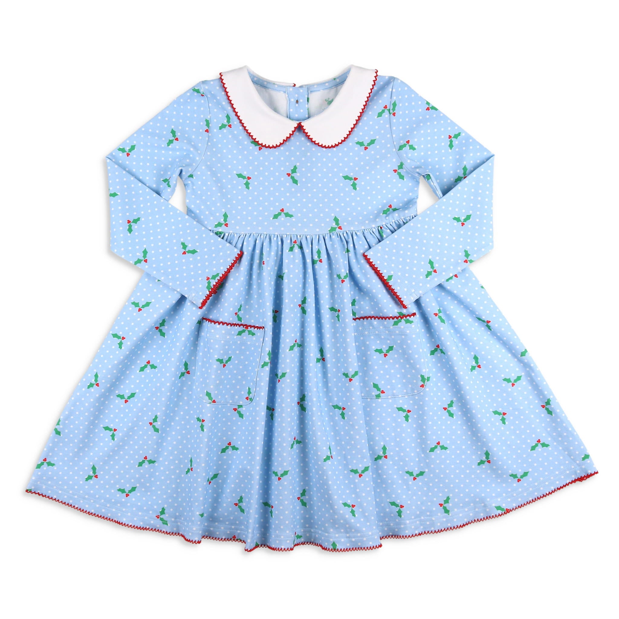 Image of Girls Collar Pocket Dress - Holly