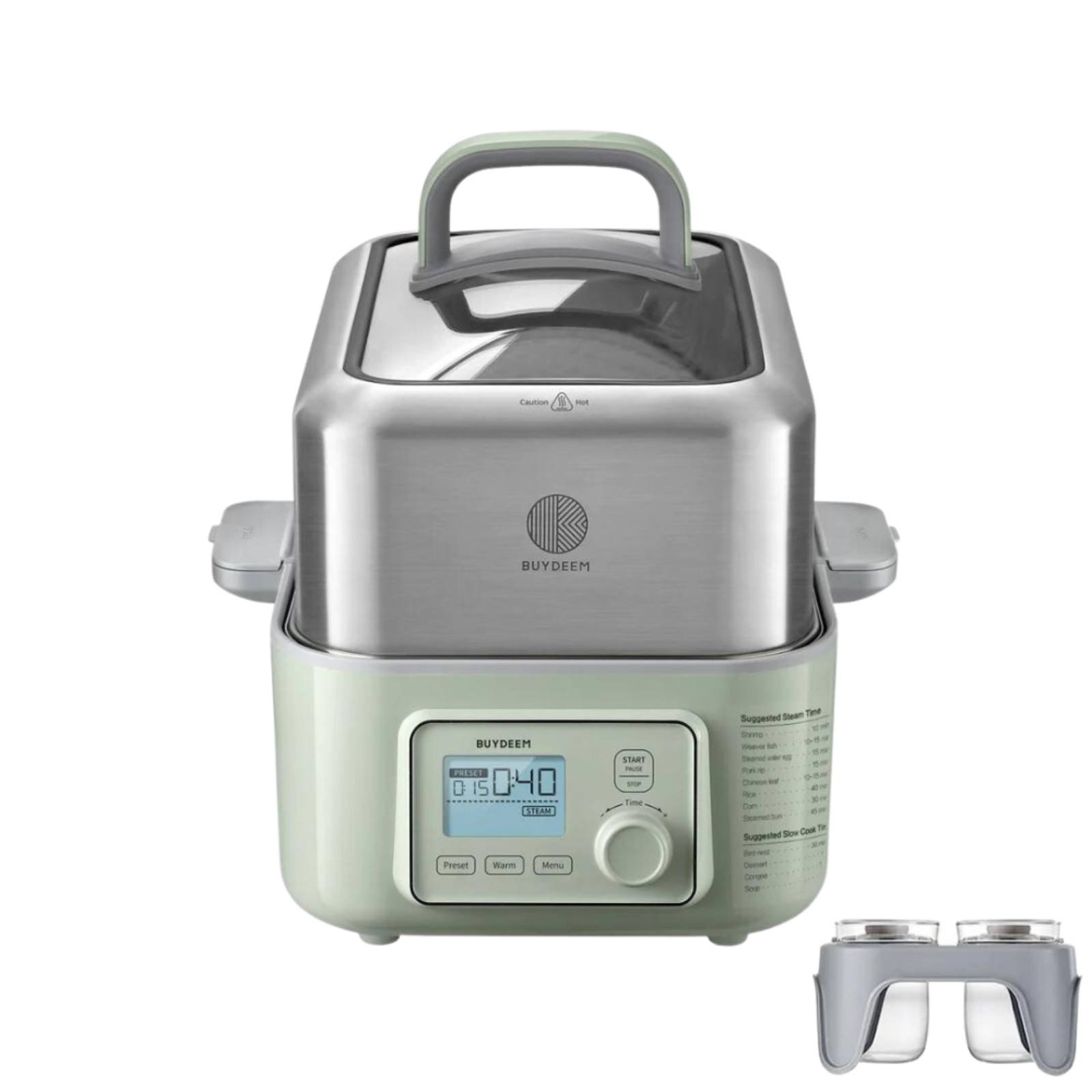 Electric Food Steamer 5QT (Stew Pots Included)