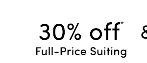 30% off suiting