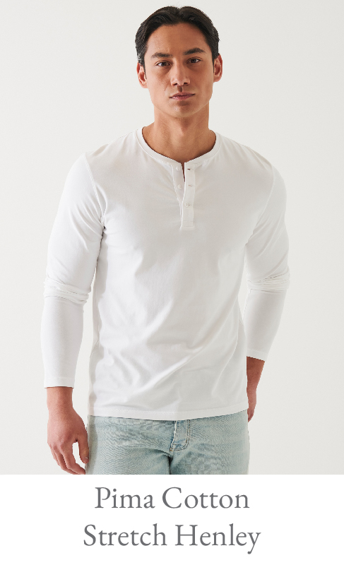 PIMA COTTON STRETCH HENLEY