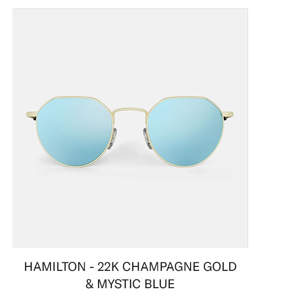 HAMILTON - 22K CHAMPAGNE GOLD & MYSTIC BLUE