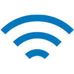 Blue Icon of WiFi Symbol