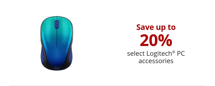 Save up to 20% select Logitech® PC accessories