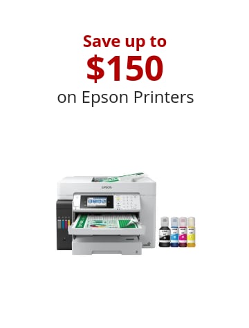 Save up to $150 on Epson Printers