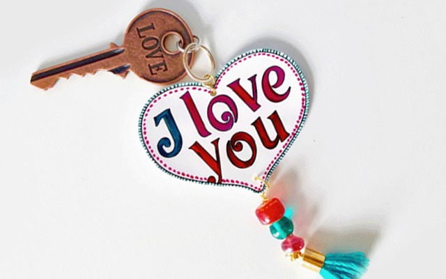 I Love You Keychain for Mother's Day