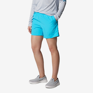 Women's blue shorts.