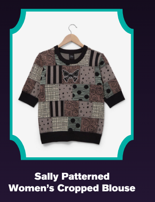 Sally Patterned Women's Cropped Blouse