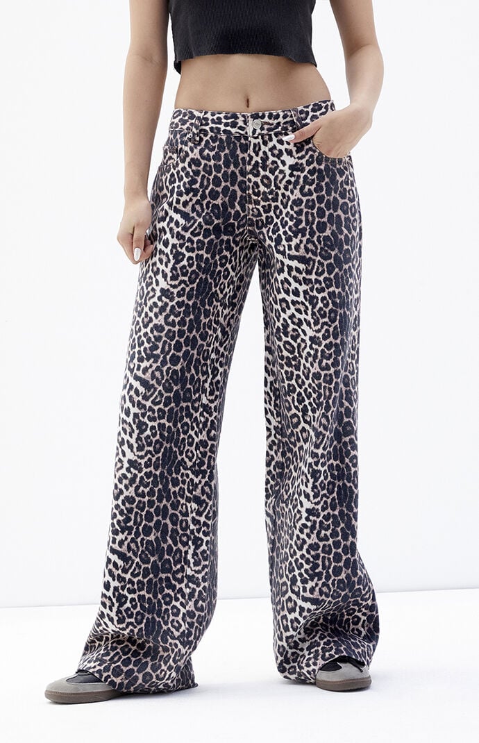 Image: Casey Leopard Low Rise Baggy Jeans