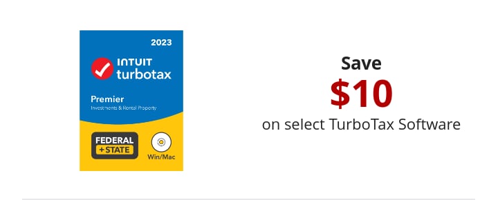 Save $10 on select TurboTax Software