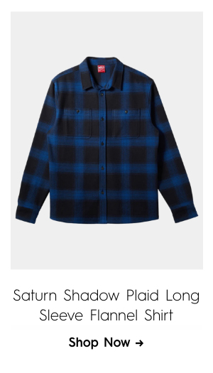 Saturn Shadow Plaid Long Sleeve Flannel Shirt