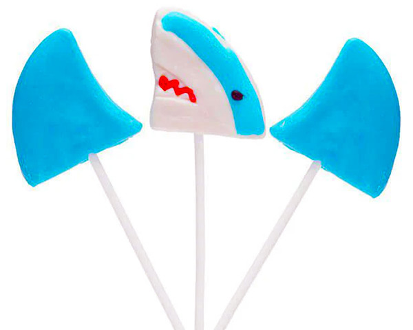 126635 - Shark Themed Lollipops: 12-Piece Box