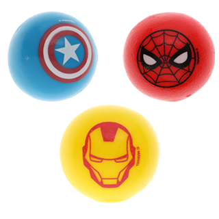 3 Marvel character splat balls