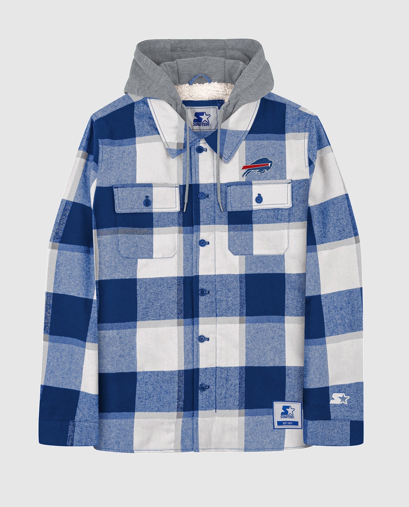 Image of Buffalo Bills The Big Joe Sherpa Lined Plaid Jacket