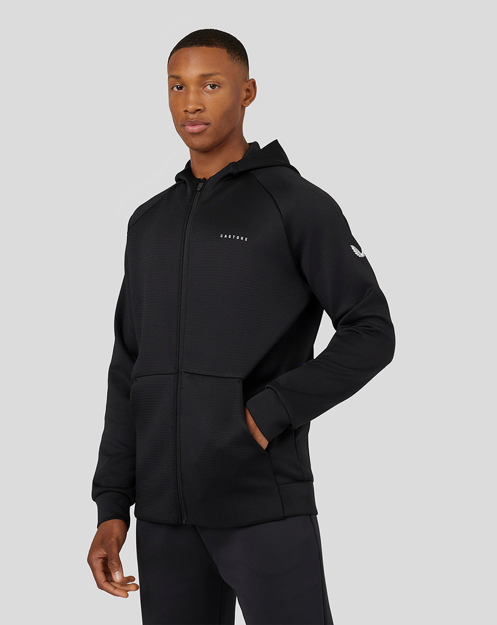 Image of Men’s Long Sleeve Aeroscuba Zip-Through Hoodie – Black