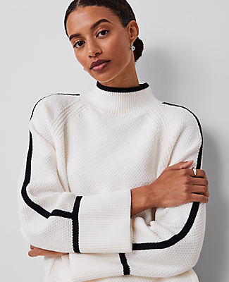 Tipped Turtleneck Sweater