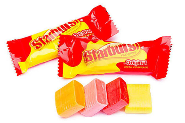 500020 - Starburst Fruit Chews Candy Fun Size Packs: 25LB Case