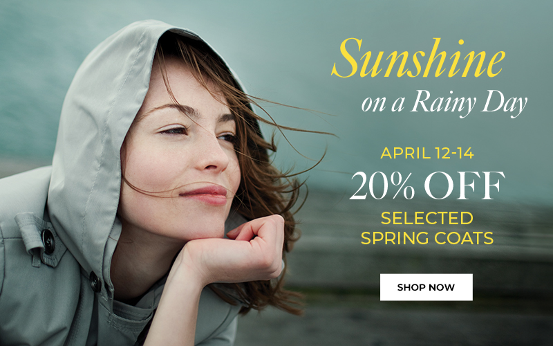 20% OFF* SELECTED SPRING COATS