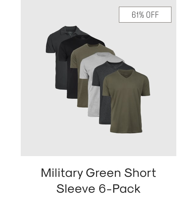 Military Greens Short Sleeve 6-Pack