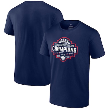  Fanatics Branded  Navy  2024 NCAA  Basketball National Champions Official Logo T-Shirt