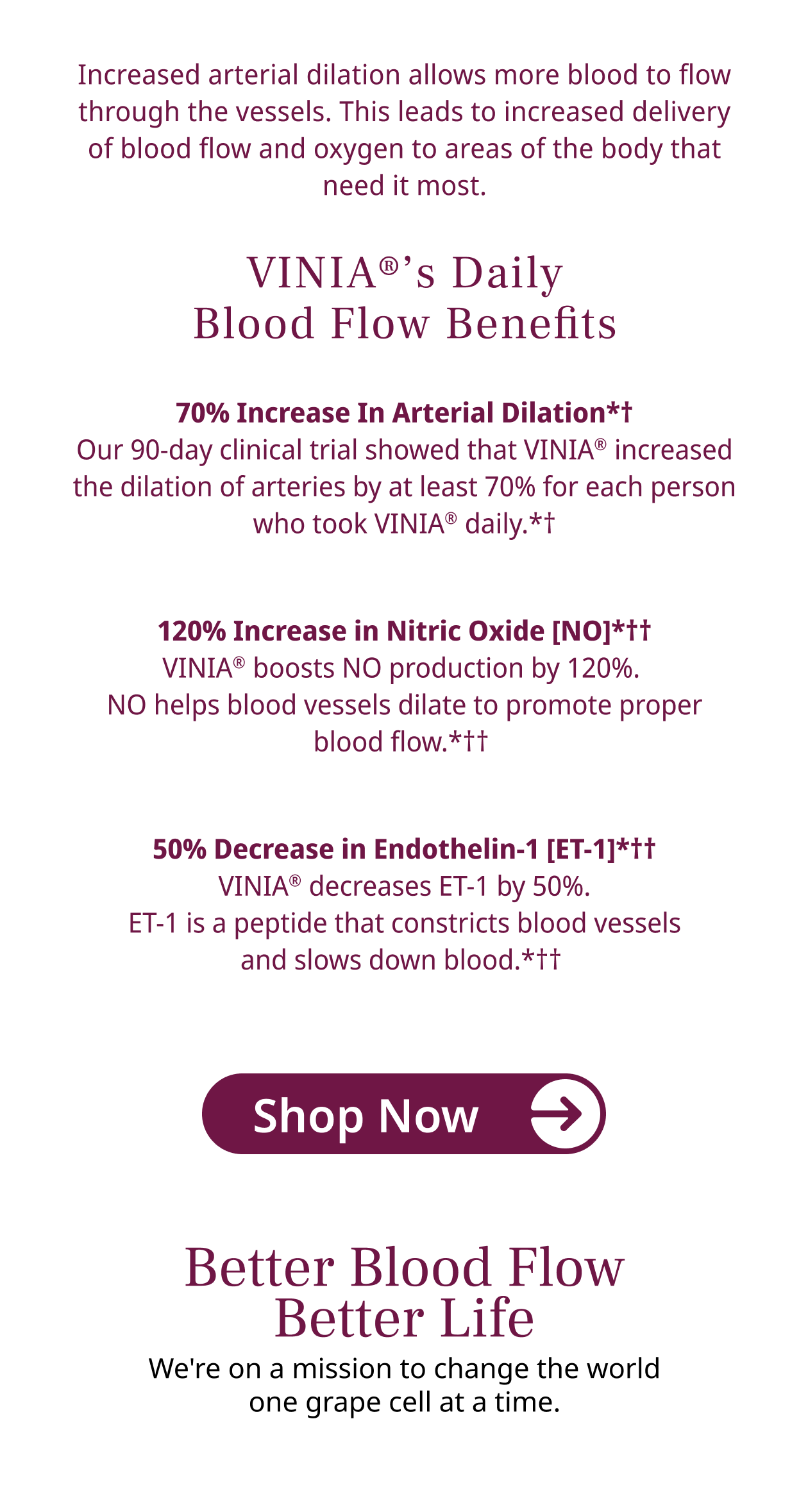 VINIA's Daily Blood Flow Benefits