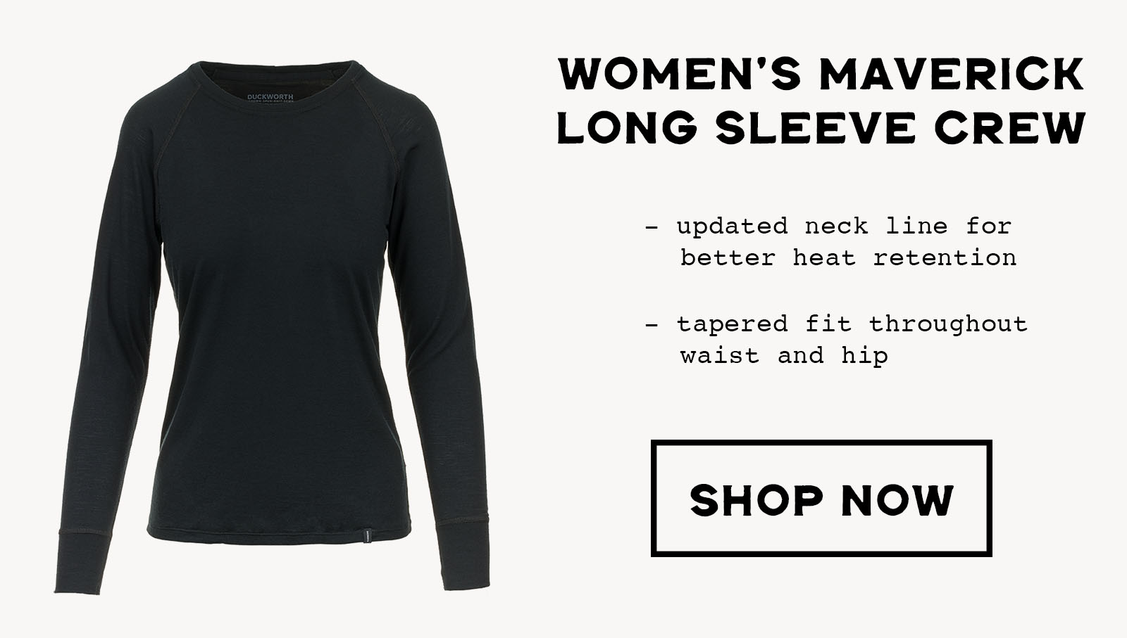 women's maverick long sleeve crew