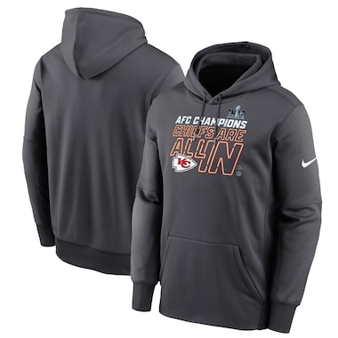  Nike  Anthracite  2023 AFC Champions Locker Room Trophy Collection Pullover Hoodie