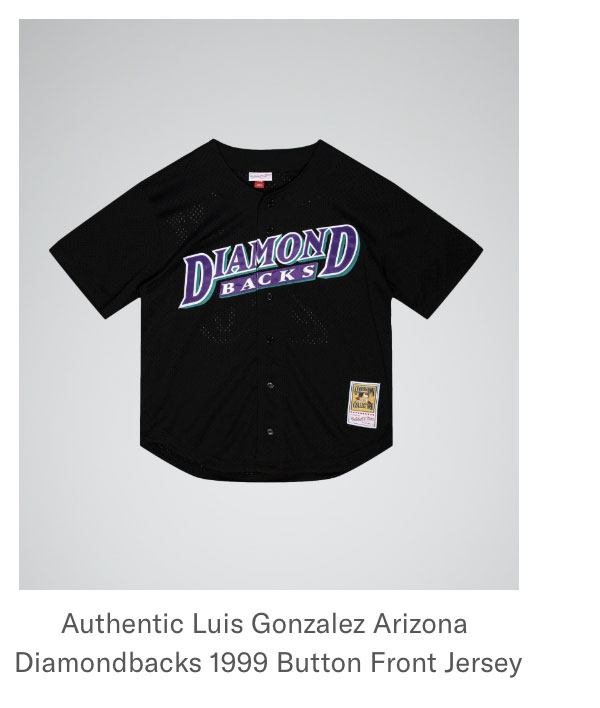 Authentic Luis Gonzalez Arizona Diamondbacks 1999 Button Front Jersey