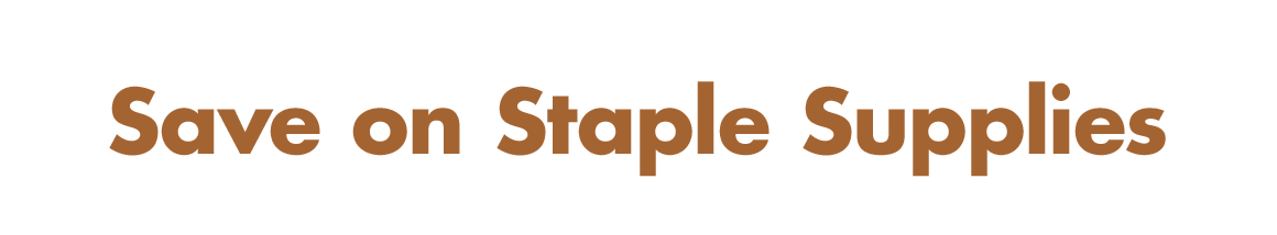 Save on Staple Supplies