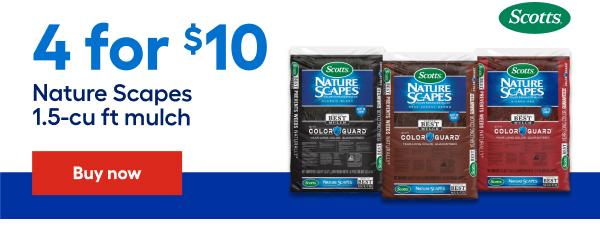 Scotts. 4 for $10 Nature Scapes 1.5-cu ft mulch