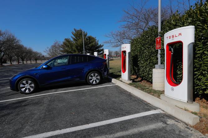 Tesla charging station