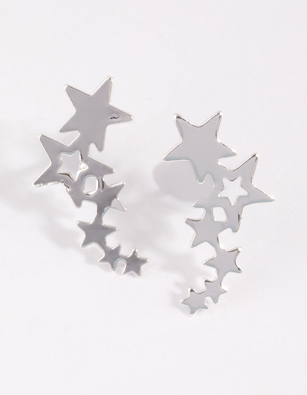 Image of Silver Star Crawler Earrings