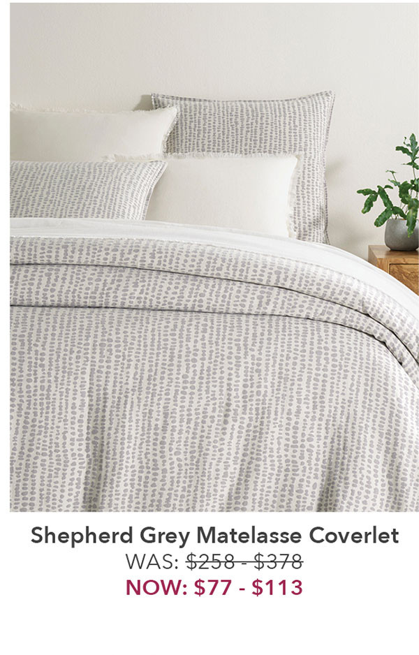 Shepherd Grey Matelasses Coverlet