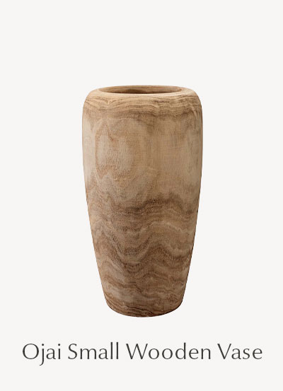 Ojai Small Wooden Vase - SHOP NOW