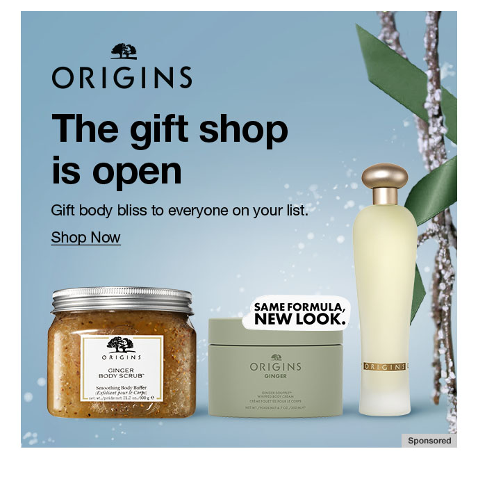 Origins, The Gift Shop Is Open, Shop Now