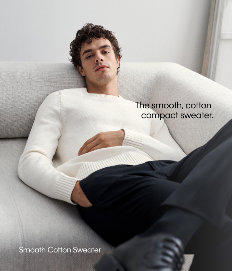 The smooth, cotton compact sweater.