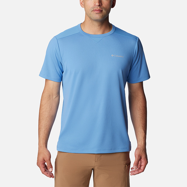 Blue men's short sleeve shirt