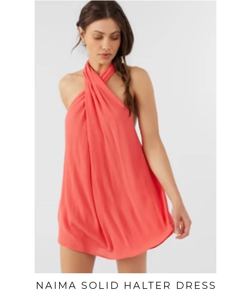 Naima Solid Halter Dress