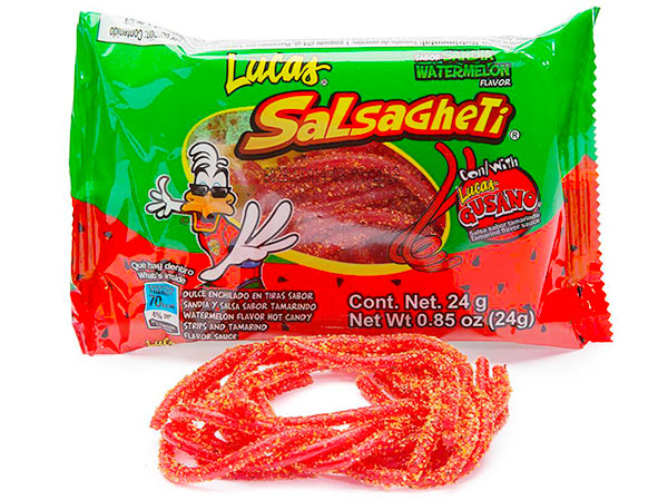 127242 - Lucas Salsaghetti Chili Candy Packs: 12-Piece Box