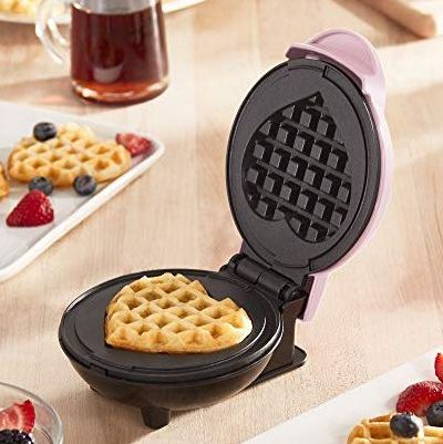 This $10 Heart-Shaped Mini Waffle Maker Cooks the Cutest Breakfasts for One