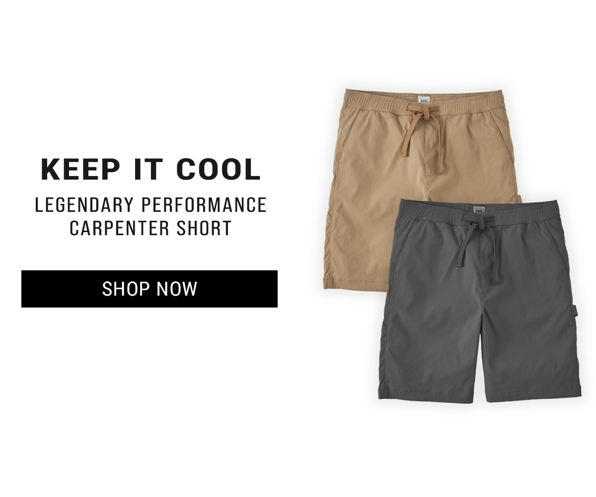 Keep it cool LEGENDARY PERFORMANCE CARPENTER SHORT. Shop Now