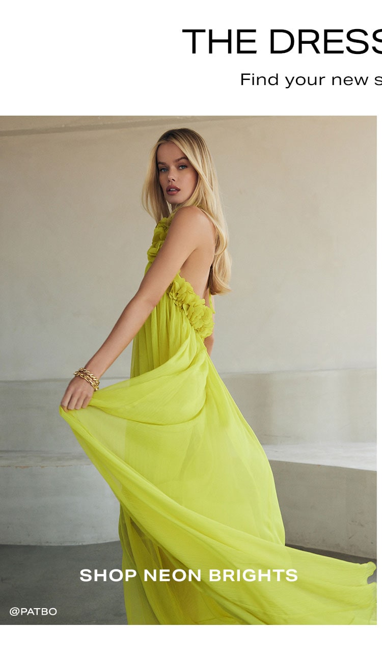 Dresses by Color: Neon Brights. Shop Now.