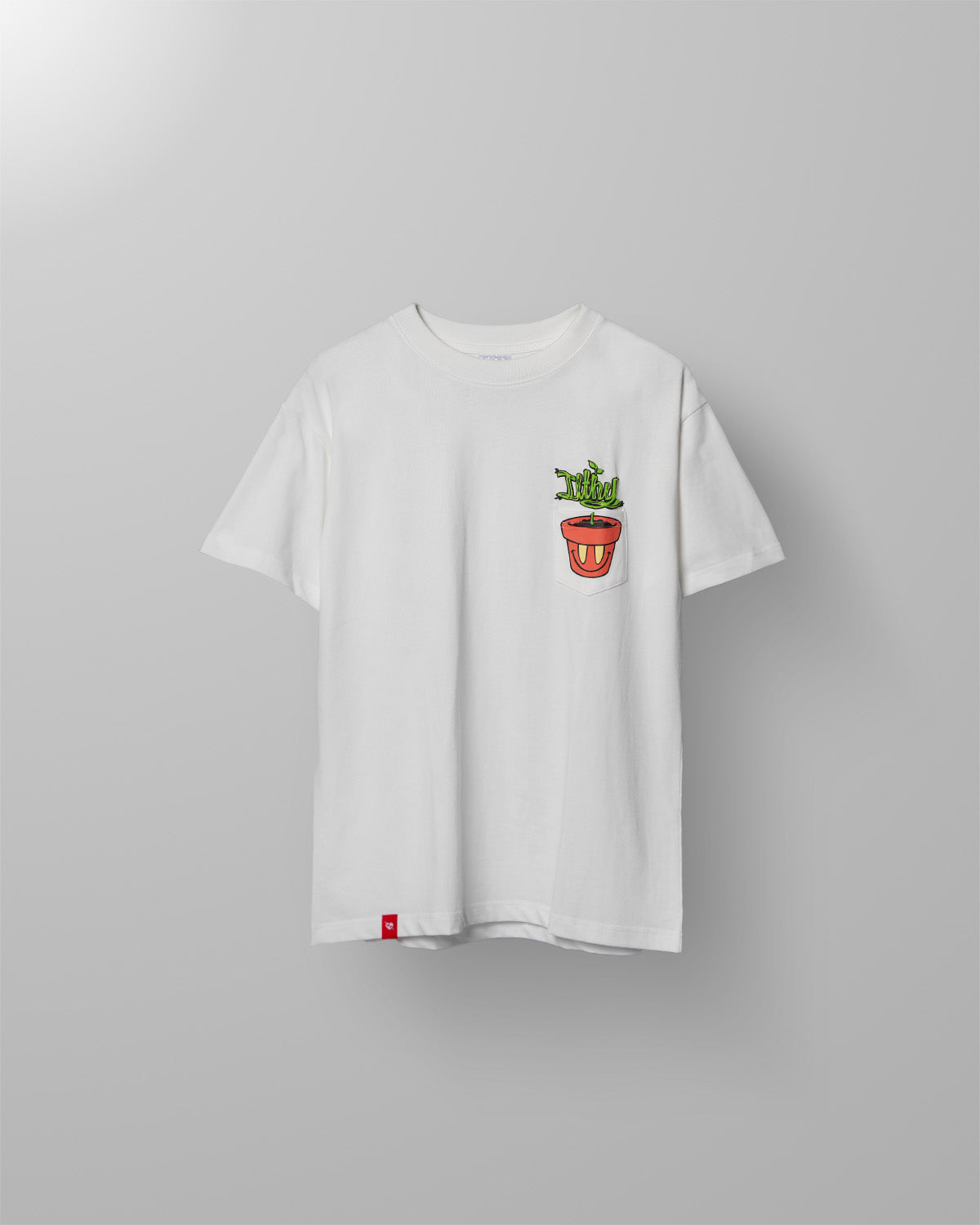 Image of In Love With The Growth Puff Print Pocket T-Shirt (White)