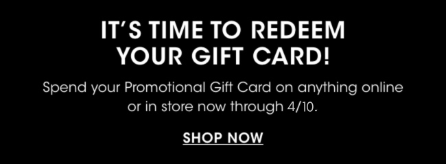 It's time to redeem your gift card!