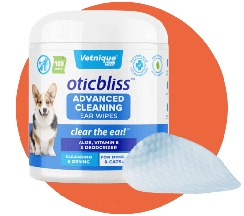 Vetnique Labs Oticbliss Advanced Cleaning Ear Wipes